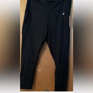 NWT Women SZ L Juicy Couture Black Legging Logo Stretch Fabric Moisture licking